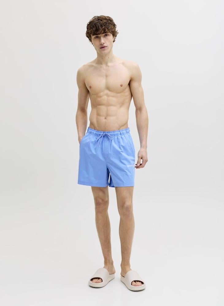 JACK & JONES Logo Drawstring Swim Shorts - Image 4